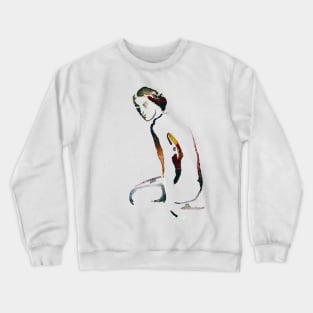 Sitting abstract woman silhouette Crewneck Sweatshirt